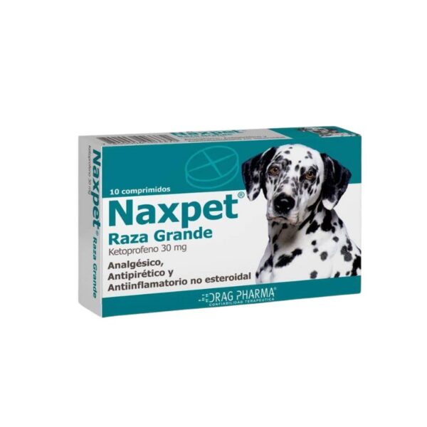 Naxpet 30 MG es un medicamento de alta eficacia diseñado para proporcionar alivio analgésico, antipirético y antiinflamatorio en perros que pesan más de 30 kg. Este comprimido oral contiene Ketoprofeno, un potente agente no esteroidal que alivia el dolor, reduce la fiebre y combate la inflamación. Naxpet 30 MG es ideal para el tratamiento de dolor postoperatorio y dolor crónico en perros, ofreciendo una solución efectiva para mejorar su calidad de vida.