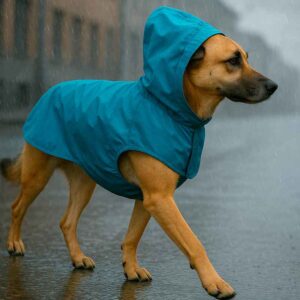 Impermeable para Perro Celeste con Gorro – ¡Protección Total y Estilo en 5 Tallas!