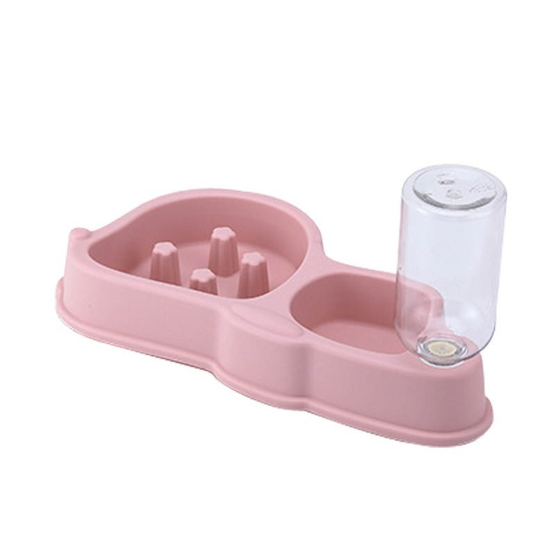 Comedero Bebedero Perro Rosa