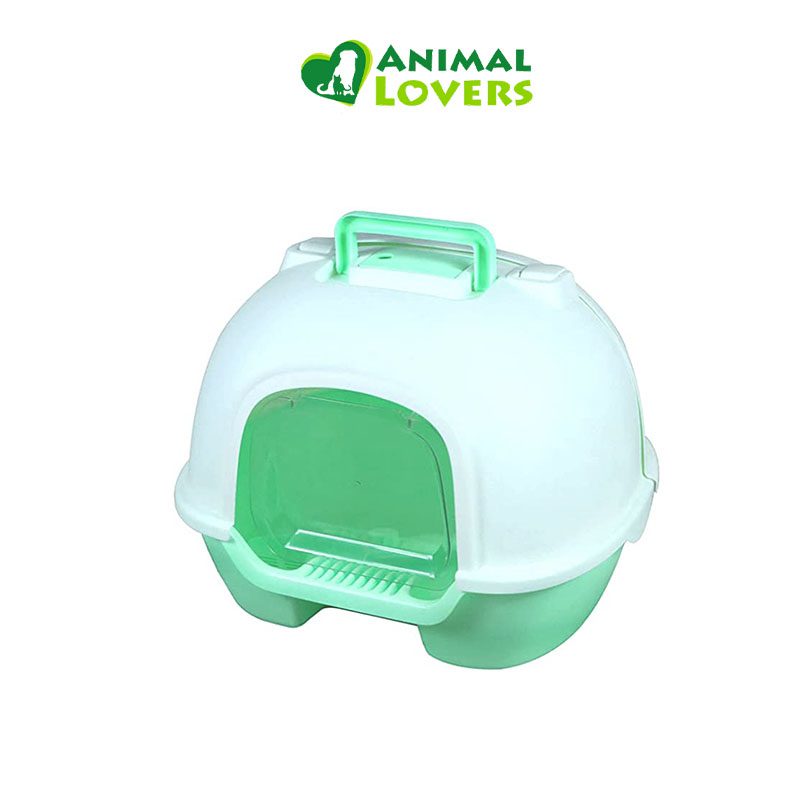 Caja de Arena Cerrada Verde es una baño sanitario amplio para tu mascota. Este cómodo baño sanitario ofrece la privacidad que tu michi necesita. Además mantendrá el olor encerrado, resultando muy agradable para tu ambiente. Cuenta con una filtro de carbón activado