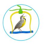 Columpio para pajaros Plastico con ojas 3 1