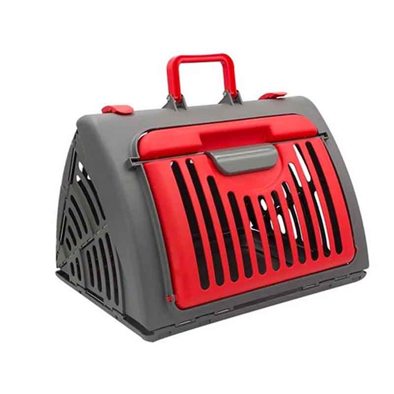 caja-de-transporte-para-gatos-plegable-roja.jpg Caja de Transporte para Gatos Plegable Roja es una opcion funcional al momento de transportar a tu mascota. De materiales resistentes este caja transportadora tiene la particularidad que puede plegarse de manera simple para guardar cuando no la estes utilizando. De color gris con rojo esta caja transportadora ofrece un estilo moderno y atractivo. Ademas esta caja transportadora ofrece un espacio comodo para tu mascota.