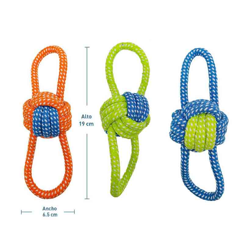 cuerda con pelota dos agarre colores 1