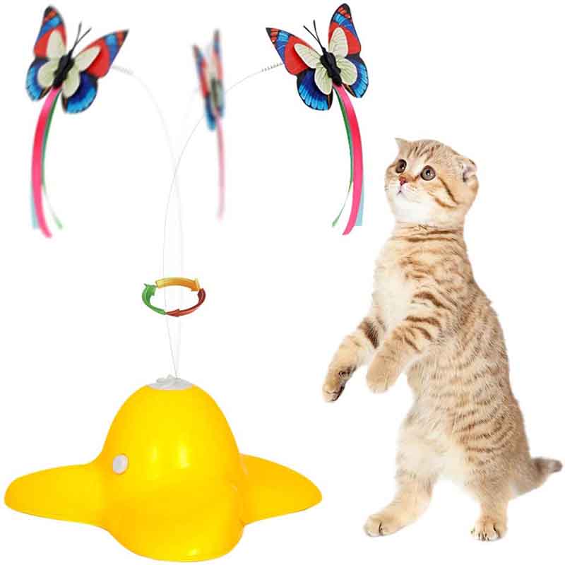 Juego Interactivo Gatos Mariposa Giratoria es la solución ideal para mantener a tu felino entretenido y estimulado. Este juguete innovador está diseñado para captar la atención de tu gato y ofrecerle horas de diversión