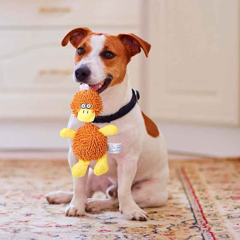 Peluche para Mascotas Pato naranjo ha sido cuidadosamente diseñado para satisfacer los instintos de juego y masticación de tus mascotas. Fabricado con material de felpa suave y acogedor, este juguete es perfecto para que tus mascotas lo abracen, muerdan y jueguen sin preocupaciones.