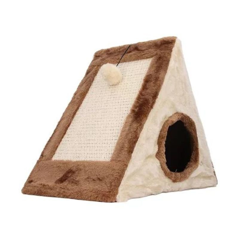 Rascador para Gato Pirámide Café Rascador para Gato Pirámide Café está construida con materiales de alta calidad y diseñada para resistir el paso del tiempo, está fabricada pensando en la durabilidad y la estabilidad.