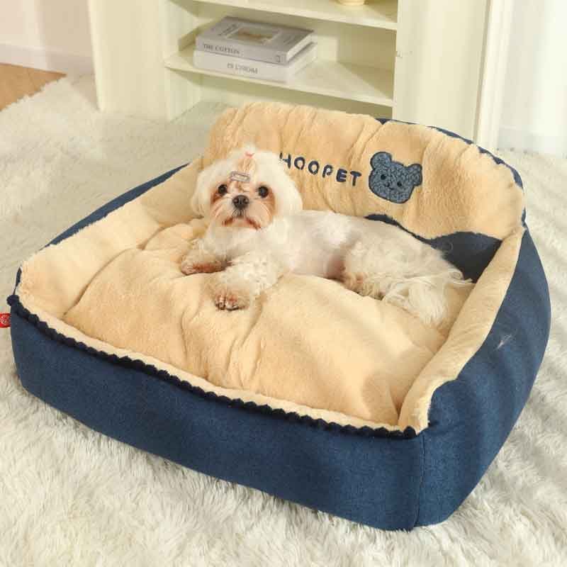 cama-perro-zul-Piel-Cotele--6 Cama para Perros Medianos Piel Cotelé M Cotelé en Tamaño L es el lugar perfecto para que tu mascota se relaje y descanse cómodamente. Fabricada con materiales de alta calidad, esta cama presenta un exterior de piel cotelé suave al tacto que brinda calidez y comodidad a tu mascota.