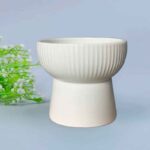 Comedero Gato Elevado de cerámica celeste es la elección perfecta para brindarle a tu amigo felino una experiencia de alimentación cómoda y elegante. Con un tamaño adecuado para gatos de todas las razas y tamaños, este comedero ofrece suficiente espacio para que tu mascota se alimente cómodamente. Es perfecto para gatos pequeños, medianos y grandes.