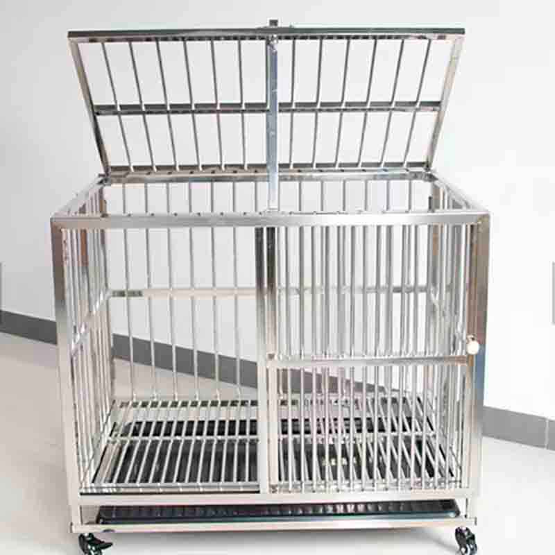 Jaula veterinaria S en acero inoxidable para uso veterinario y pos operatorio